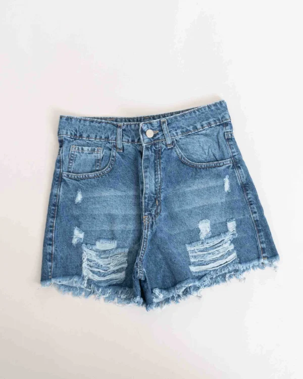 SHORT JEAN LOCALIZADO CON ROTURAS