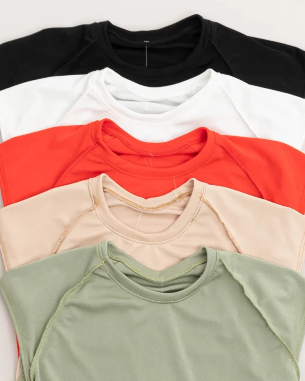 TOP RIBB CON RECORTES CUELLO BASE - Imagen 5